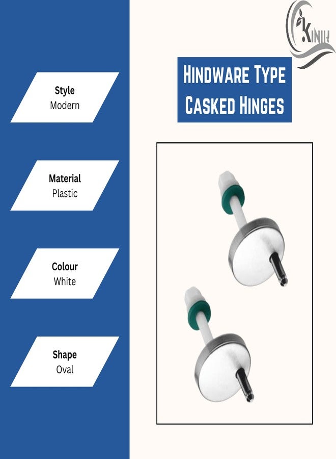 KINIK Plastic Toilet Seat Cover Hinges Hindwa Type | Durable Replacement Hinges for Standard Toilet Seats - Image 3